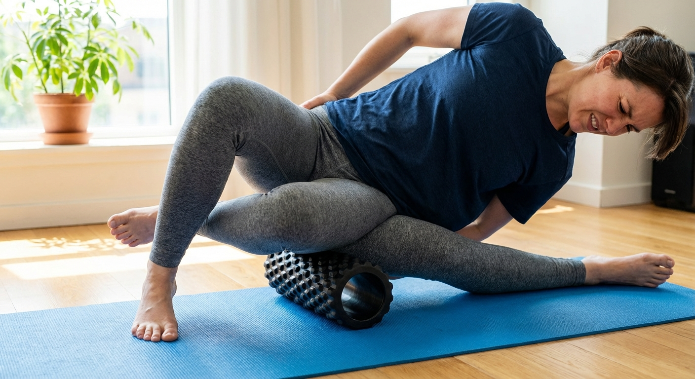 Foam rolling the piriformis area before stretching increases exercise effectiveness by 40%