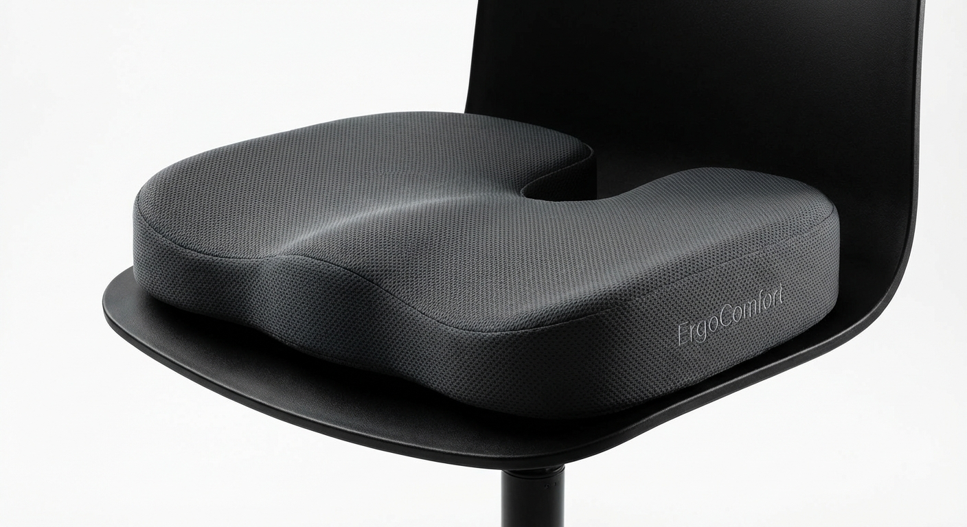 Gel seat cushion for sciatica pain relief during sitting and recovery