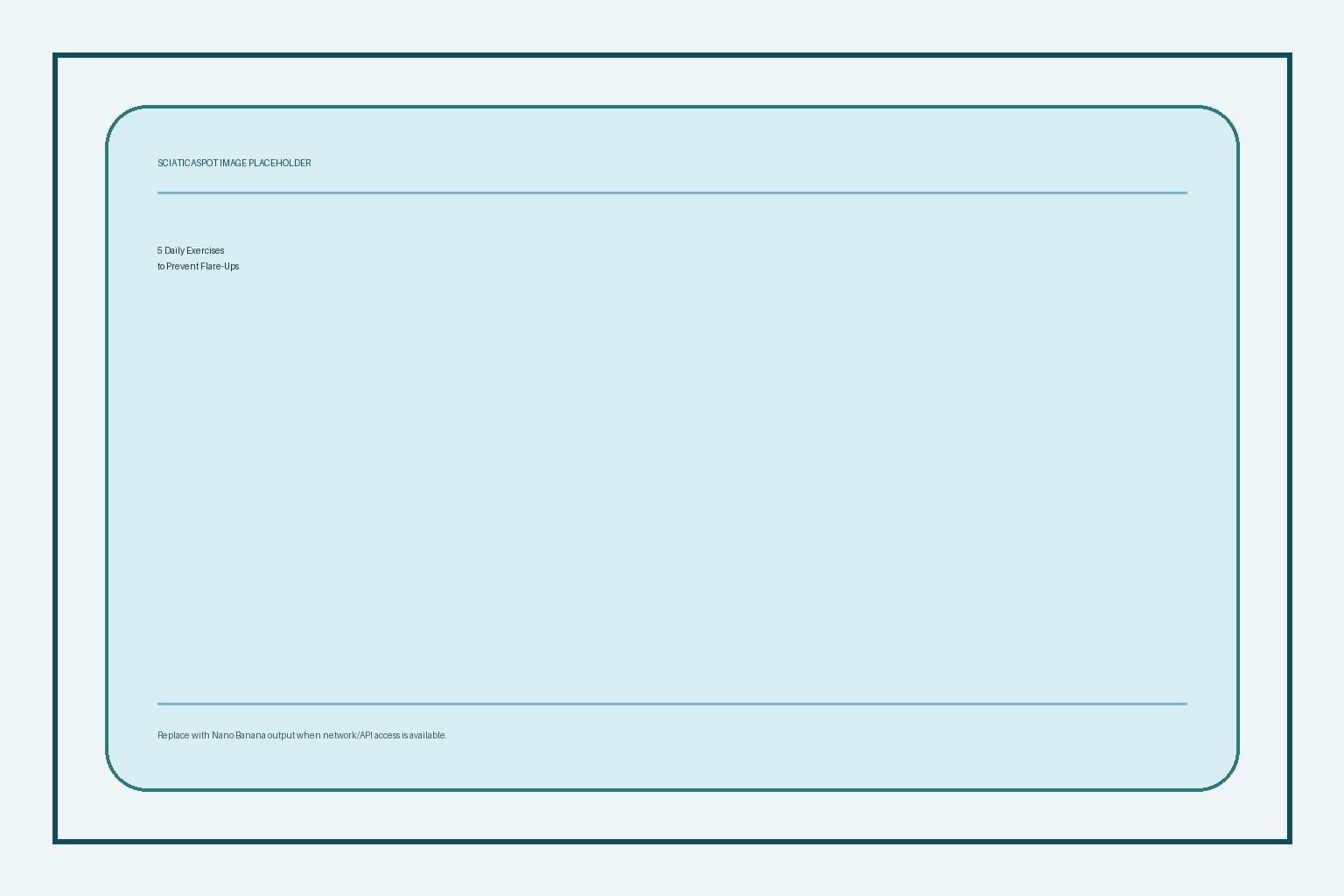 Infographic of five daily exercises to prevent sciatica flare-ups