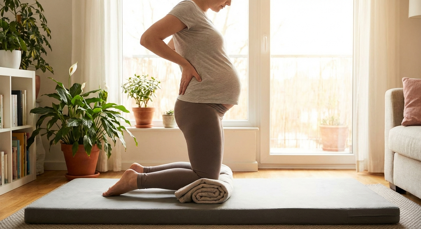 Sciatic nerve pathway anatomy in a pregnant woman